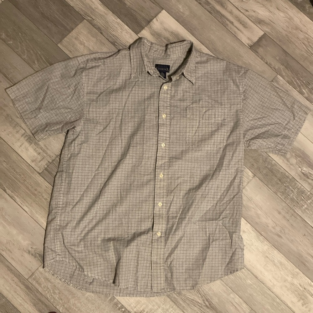 Mens short sleeve dress shirt size Large